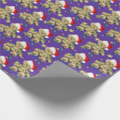 Teddy Bear in kerstlicht en sterren Cadeaupapier (Hoek)