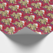 Teddy Bear in kerstlicht en sterren Cadeaupapier (Hoek)