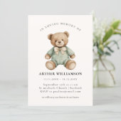 Teddy Bear "In Loving Memory" Child Memorial Card Kaart (Staand voorkant)