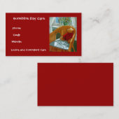 Teddy Bear in Pastel: Dagelijkse zorg: Rood Visitekaartje (Voorkant / Achterkant)