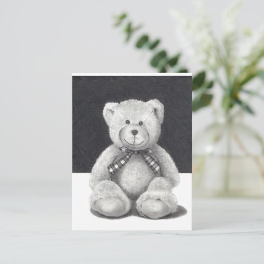 Teddy Bear in Pencil Briefkaart (Staand voorkant)
