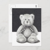 Teddy Bear in Pencil Briefkaart (Voorkant / Achterkant)