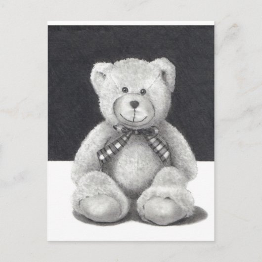 Teddy Bear in Pencil Briefkaart (Voorkant)