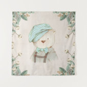 Teddy Bear in Pet Cute Sweet Schattig Whimsy Wandkleed (Voorkant)