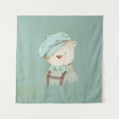 Teddy Bear in Pet Cute Sweet Schattig Whimsy Wandkleed (Voorkant)
