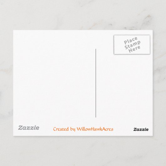 Teddy Bear in Pumpkin Patch Briefkaart (Achterkant)