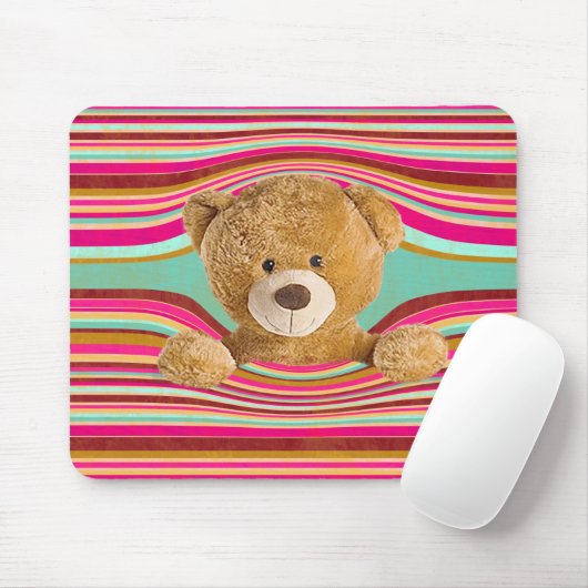 Teddy Bear in Stripes Muismat (Met muis)