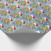 Teddy Bear in Tangled kerstlampjes Cadeaupapier (Hoek)