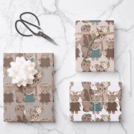 Teddy Bear Inpakpapier Vel