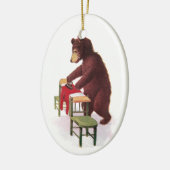 Teddy Bear Ironing Clothes Keramisch Ornament (Links)