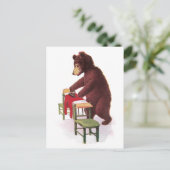 Teddy Bear Irons Clothes Briefkaart (Staand voorkant)