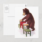 Teddy Bear Irons Clothes Briefkaart (Voorkant / Achterkant)