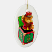 Teddy Bear JAck in de doos Keramisch Ornament (Rechts)