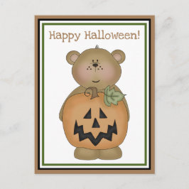 Teddy Bear Jack O'Lantern Briefkaart