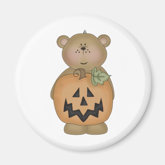 Teddy Bear Jack O'lantern Magneet (Voorkant)
