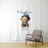 Teddy Bear Jean Baby shower Achtergrond Wandkleed (In situ)