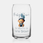Teddy Bear Jean Baby shower Blikvorm Glas (Voorkant)