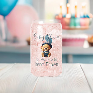 Teddy Bear Jean Baby shower Blikvorm Glas