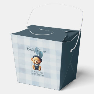 Teddy Bear Jean Baby shower Blue Bedankdoosjes