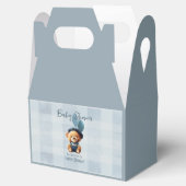 Teddy Bear Jean Baby shower Blue Bedankdoosjes (Geopend)