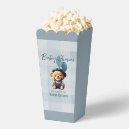 Teddy Bear Jean Baby shower Blue Bedankdoosjes