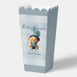Teddy Bear Jean Baby shower Blue Bedankdoosjes