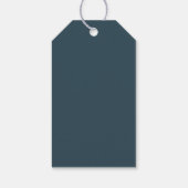 Teddy Bear Jean Baby shower Blue Cadeaulabel (Achterkant)