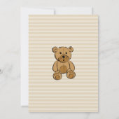 Teddy Bear Jongen Baby Douche Uitnodigingen (Achterkant)