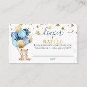 Teddy Bear Jongen Luier Raffle kaart (Voorkant)