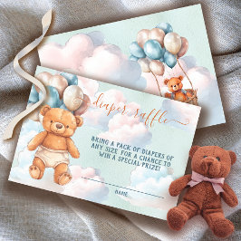 Teddy Bear Jongensballonluier Raffle Kaart
