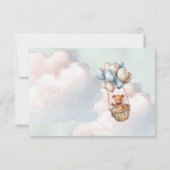 Teddy Bear Jongensballonluier Raffle Kaart (Achterkant)