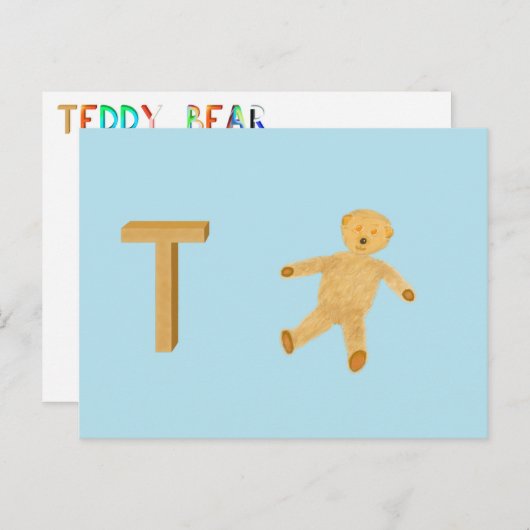 Teddy Bear Kaart (Voorkant / Achterkant)
