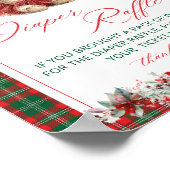 Teddy Bear Kerst Baby shower Luier Raffle Poster (Hoek)