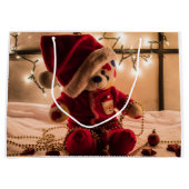 Teddy Bear kerstcadeau Groot Cadeauzakje (Voorkant)