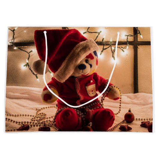 Teddy Bear kerstcadeau Groot Cadeauzakje (Voorkant)