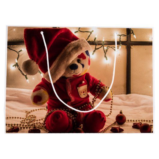 Teddy Bear kerstcadeau Groot Cadeauzakje (Achterkant)