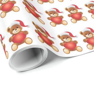 Teddy Bear-kerstcadeaupapier Cadeaupapier