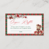 Teddy Bear Kerstluier Raffle Informatiekaartje (Voorkant)