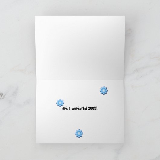 Teddy Bear Kerstmis Feestdagen Kaart (Binnen)