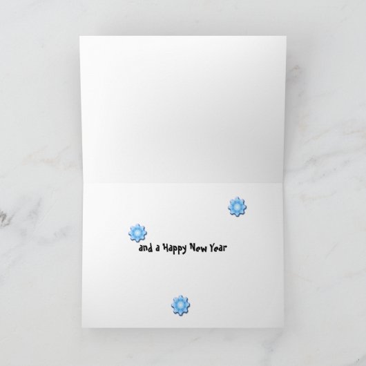 Teddy Bear Kerstmis Feestdagen Kaart (Binnen)