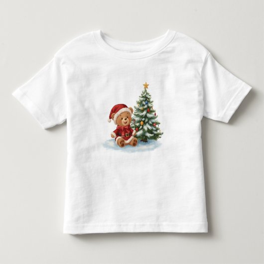 Teddy Bear Kerstmis Kinder Shirts (Voorkant)