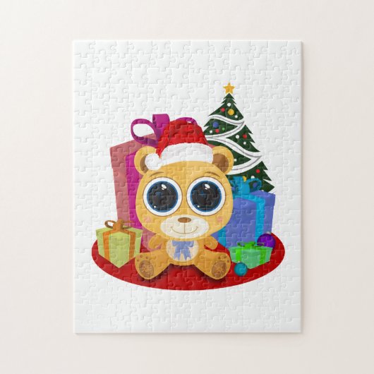 Teddy Bear - Kerstmis Legpuzzel (Verticaal)