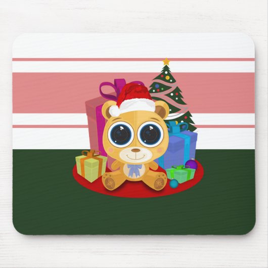 Teddy Bear - Kerstmis Muismat (Voorkant)