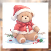 Teddy Bear Kerstmis Venster Cling Raamsticker (Vel 2)