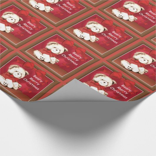 Teddy Bear-kerstpapier Cadeaupapier (Hoek)