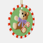Teddy Bear-kerstversiering Keramisch Ornament (Rechts)