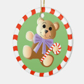 Teddy Bear-kerstversiering Keramisch Ornament (Links)