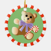 Teddy Bear-kerstversiering Keramisch Ornament (Achterkant)