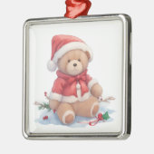 Teddy Bear-kerstversiering Metalen Ornament (Links)