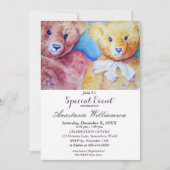 TEDDY BEAR KINDER PARTITY EVENT INVITE KAART (Voorkant)